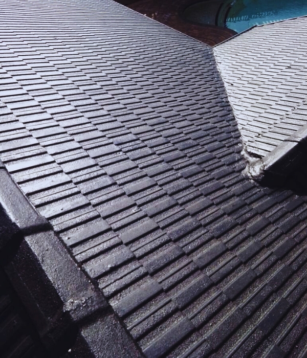 R&D Liquid Rubber Projects - Liquid Rubber Sealant painted onto roof